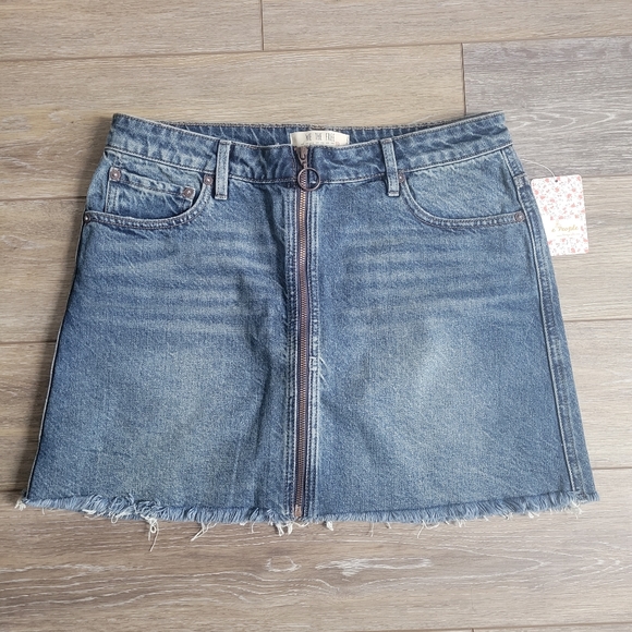 Free People Women's Jean Skirt - Picture 1 of 3